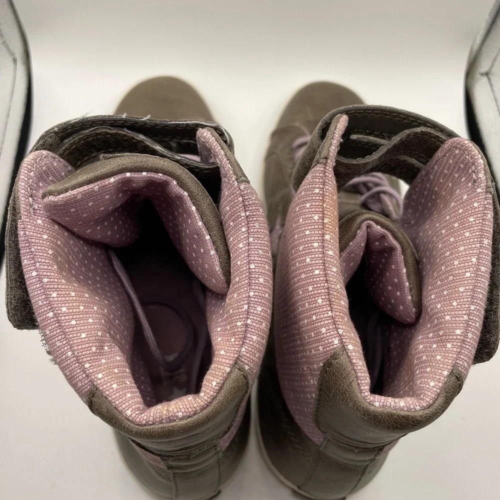 Converse All Star High-Top Sneakers - Brown and Pink leather size 5.5Youth